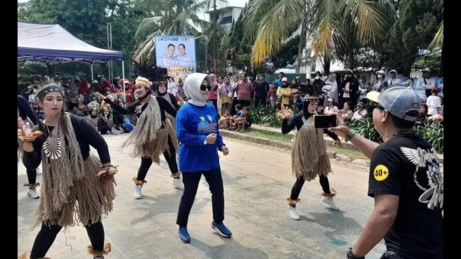 Relawan Supian Suri dan Chandra Rahmansyah Gelar Lomba Senam Kreasi