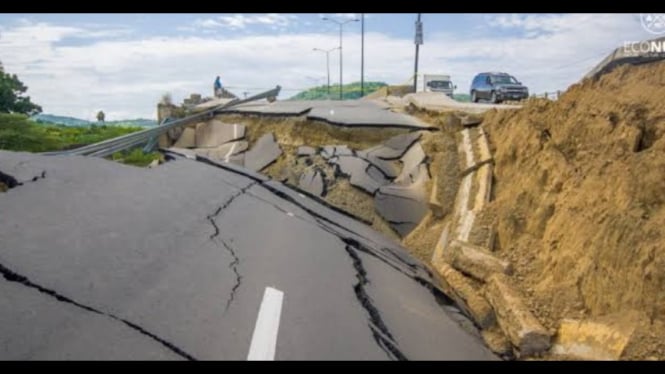 Potret ilustrasi gempa bumi