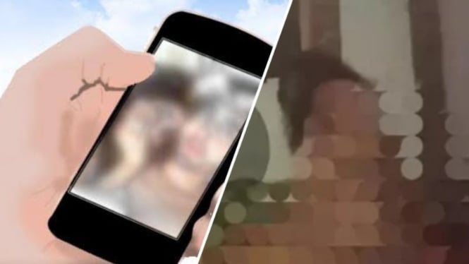 Potret kolase ilustrasi video ibu dan anak di Kuningan