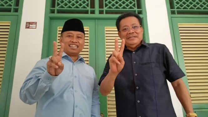 Calon Wali Kota Depok, supian Suri bersama eks Wagub Jabar