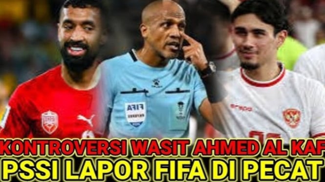 Ilustrasi wasit Ahmed Al Kaf di laga Indonesia vs Bahrain