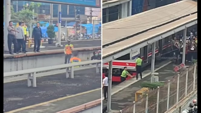 Diduga Melompat ke Rel hingga Tertabrak KRL di Stasiun Depok