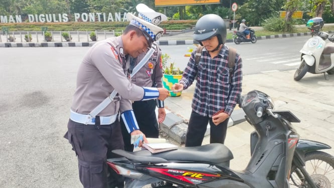 Satlantas Polresta Pontianak Gelar Operasi Zebra Kapuas 2024