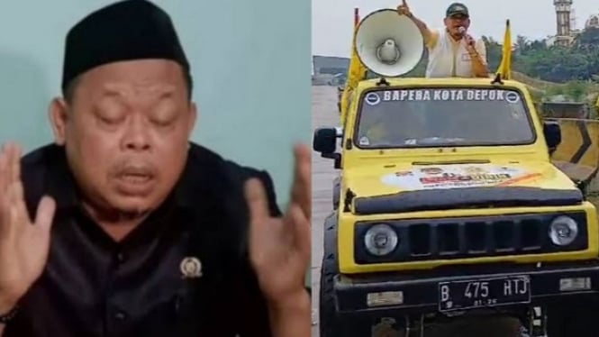 Pimpinan DPRD Depok, Tajudin Tabri alias HTJ soal mobil plat bodong