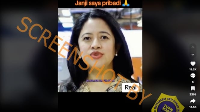 Tangkapan layar video hoaks Puan Maharani