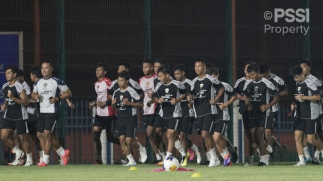 Timnas U-17 sedang melakukan latihan