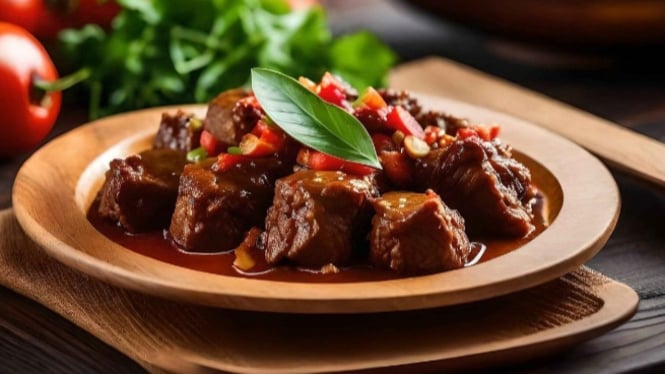 Rendang daging sapi empuk dan super lezat