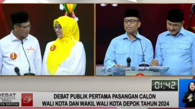 Debat Pilkada Depok, Supian-Chandra (kanan) vs IBH-Ririn