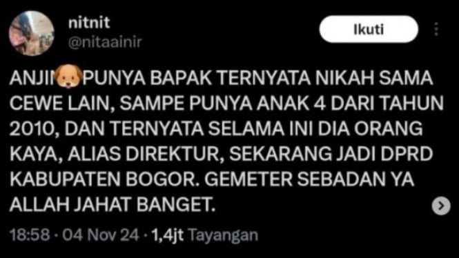 Potret unggahan medsos kasus perdelingkuhan yang viral