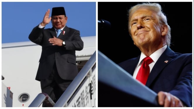 Kolase Prabowo dan Trump