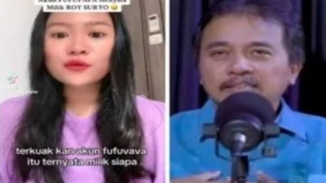 Potret kolase wanita diduga Intan Srinita dan Roy Suryo