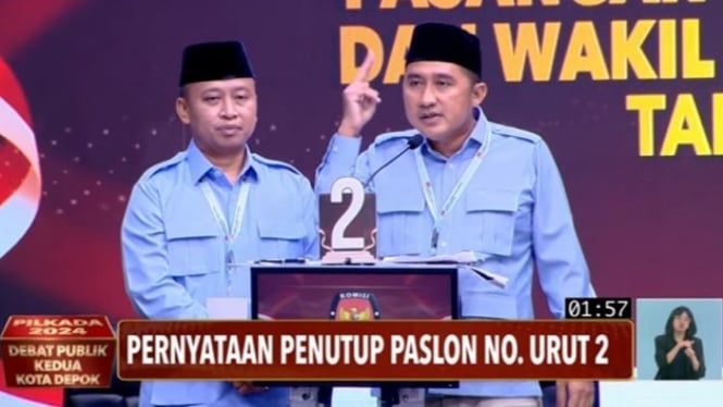 Debat Pilkada Depok, Supian-Chandra sentil petahana