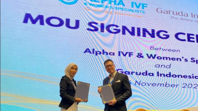 Garuda Indonesia dan Alpha IVF & Women's Specialists teken kontrak