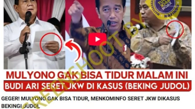 Tangkapan layar Budi Arie sebut nama Jokowi dalam kasus judol