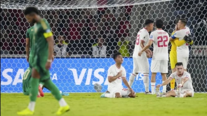 Selebrasi Timnas Indonesia usai libas Arab Saudi