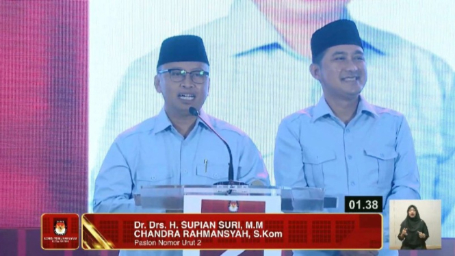 Paslon nomor urut 02 Supian Suri-Chandra Rahmansyah