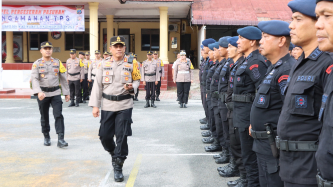 AKBP Yogen Heroes Baruno Gelar Apel Pasukan Pengamanan Pilkada 2024