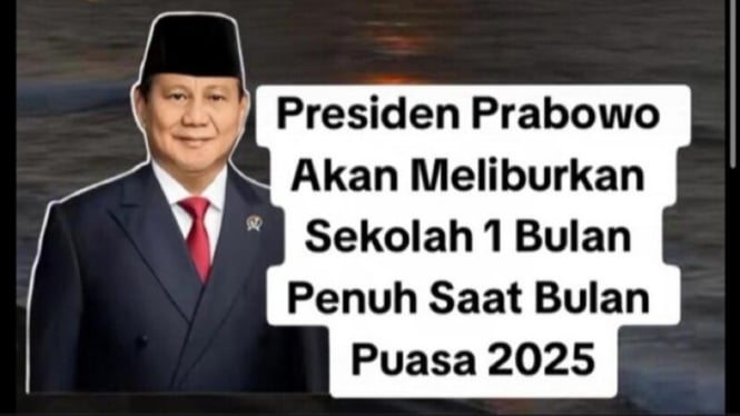 Tangkapan layar Prabowo liburkan sekolah