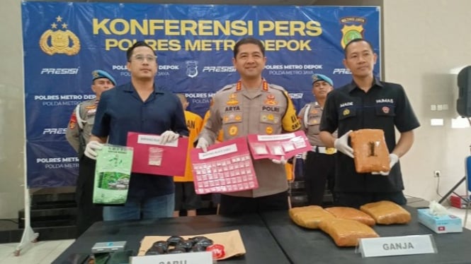 Polisi ringkus pengedar narkoba di Depok