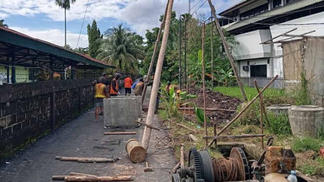 Proyek saluran drainase di Gang BBPOM Pontianak Tenggara