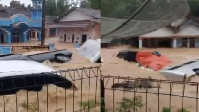 Kolase banjir bandang Sukabumi