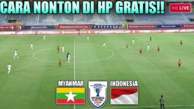 Link live streaming Timnas Indonesia vs Myanmar