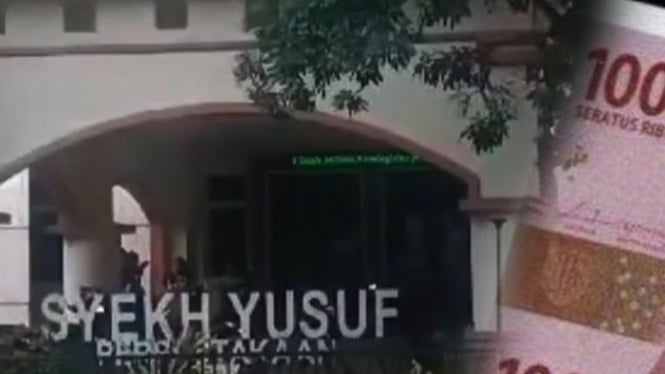 Ilustrasi pabrik uang palsu di kampus UIN Makassar