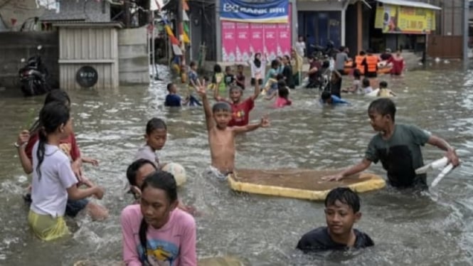 Korban banjir rob Jakarta