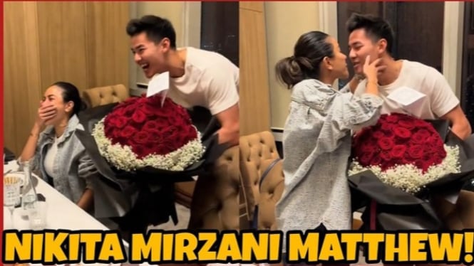 Nikita Mirzani dan sang pacar brondong, Matthew Gilbert