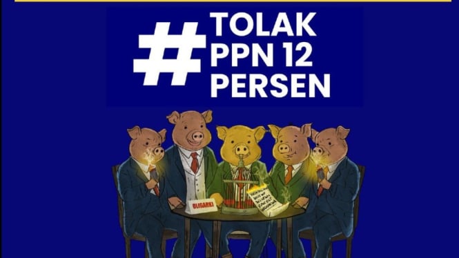 Ilustrasi poster penolakan PPN 12 persen