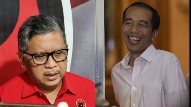 Kolase Hasto dan Jokowi