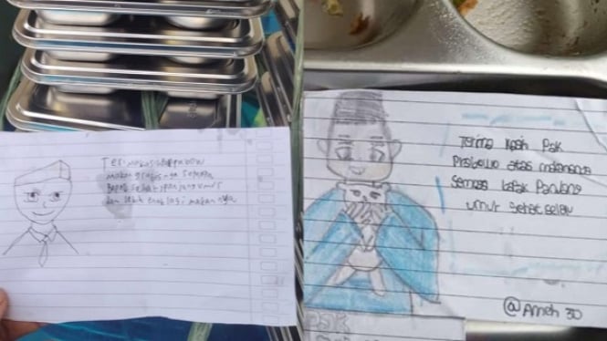 Surat terima kasih anak Depok untuk Prabowo