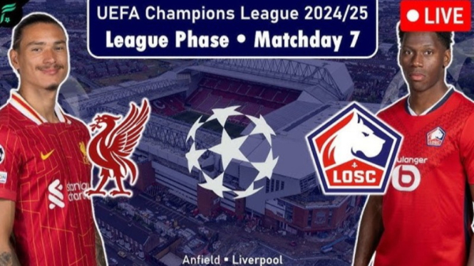 Potret ilustrasi Liverpool vs Lille