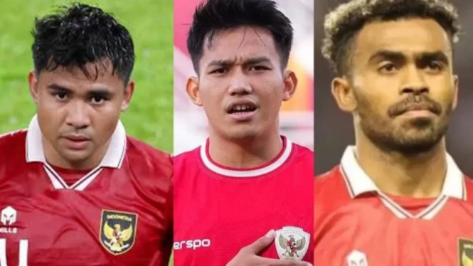 Tiga pemain Timnas Indonesia