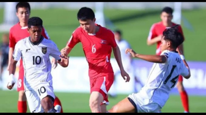 Potret duel Timnas Indonesia vs Korea Utara