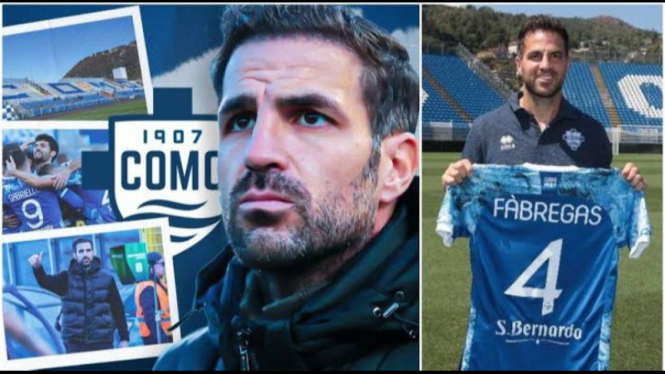 Potret pelatih Como 1907 Cesc Fabregas