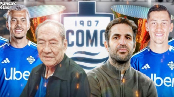 Cesc Fabregas pelatih Como dan Bos Djarum (kiri)