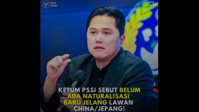 Erick Thohir sebut tidak ada pemain naturalisasi baru