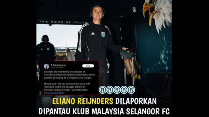 Selangor FC tertarik Eliano Reijnders, bintang Timnas Indonesia