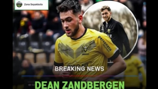 Dean Zandbergen calon striker Timnas Indonesia