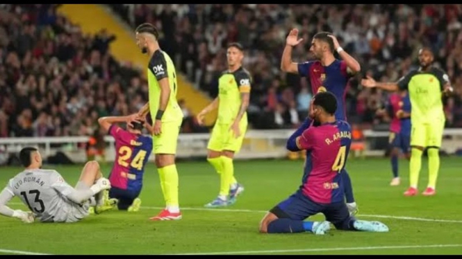 Potret pertandingan Barcelona vs Mallorca