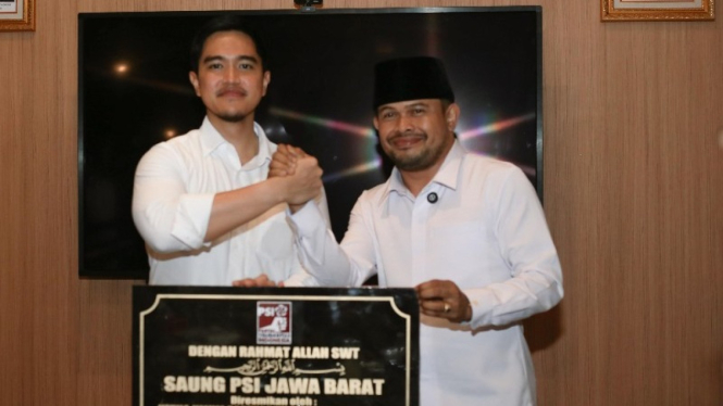 Potret Kaesang Pangarep dengan Ketua DPW PSI Jabar