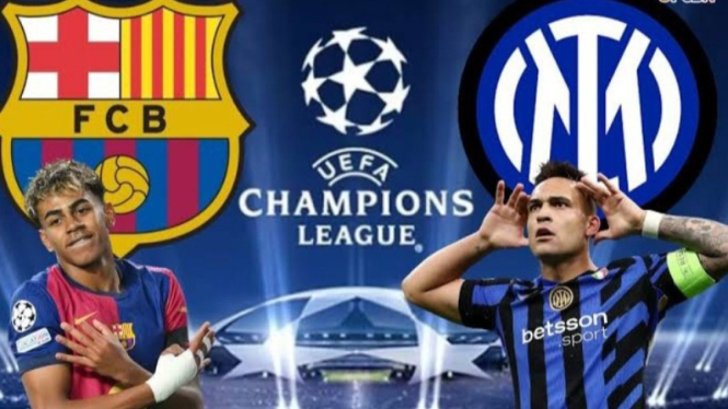 Potret ilustrasi Barcelona vs Inter Milan