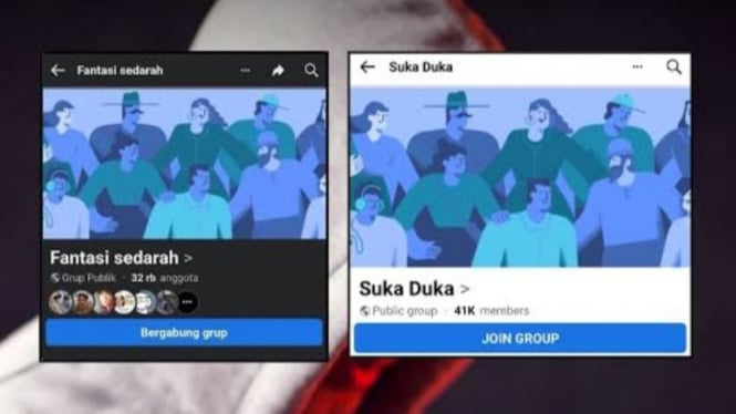 Potret tangkapan layar grup Facebook yang viral