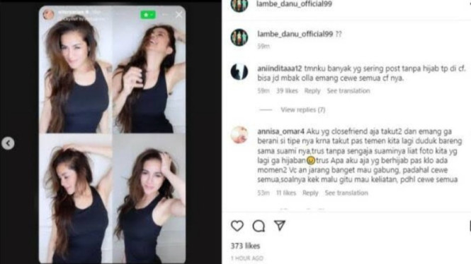 Potret tangkapan layar foto Olla Ramlan yang vir