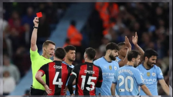 Man City menang 3-1 atas Bournemouth, dua kartu merah