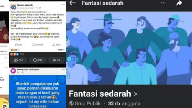 Potret tangkapan layar grup Facebook yang viral