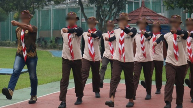 Kegiatan Pramuka di Lapas Cibinong