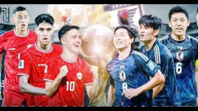 Potret ilustrasi Jepang vs Indonesia
