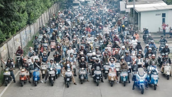 Depok Mods Mayday, ajang reuni pecinta Vespa